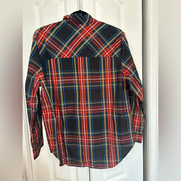 J.Crew - NWT Jewelled Button Popover Tunic in Stewart Tartan in Size 12 - Picture 3 of 13